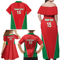 Custom Oman Cricket Family Matching Off Shoulder Maxi Dress and Hawaiian Shirt We Are Champions - Wonder Print Shop