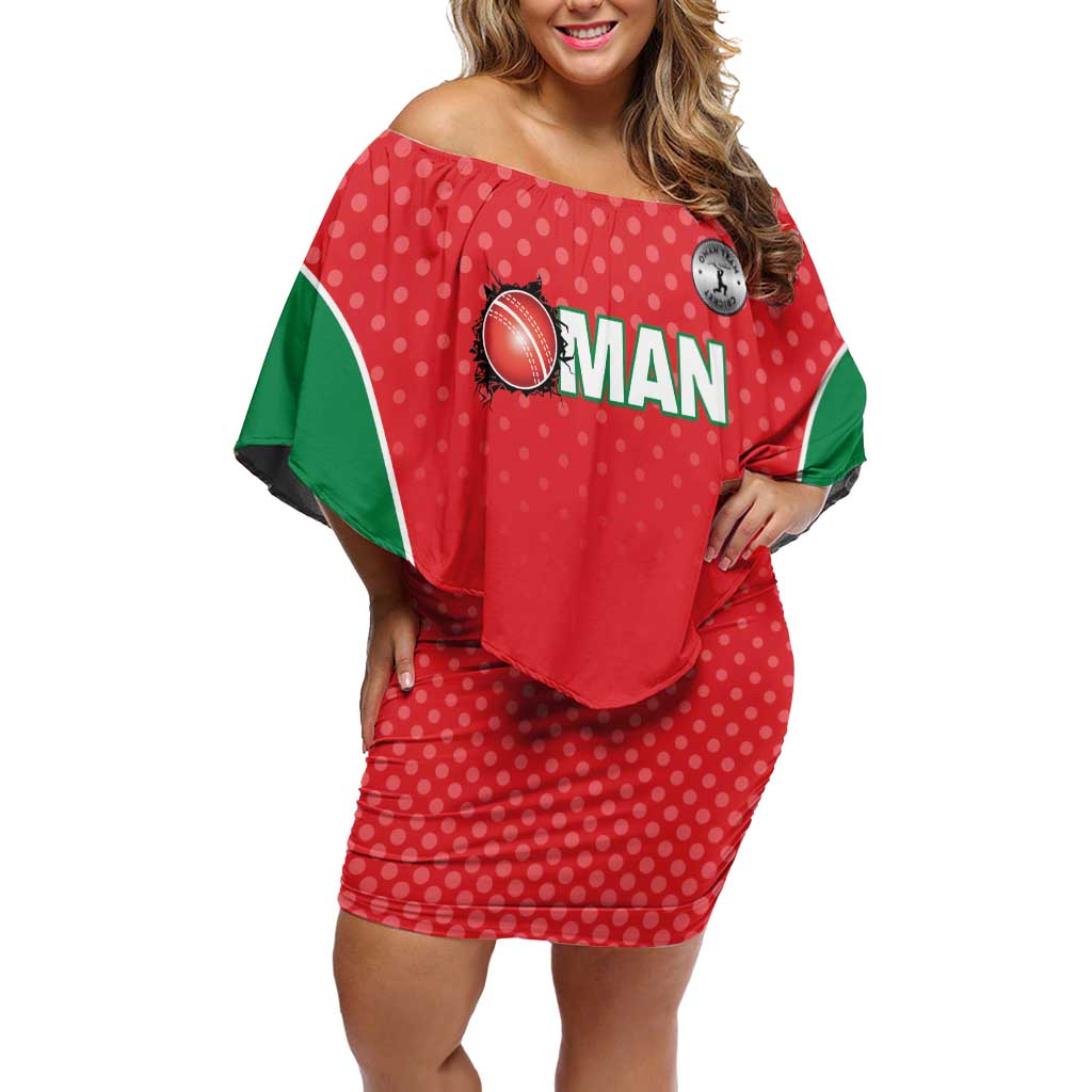 Custom Oman Cricket Family Matching Off Shoulder Short Dress and Hawaiian Shirt We Are Champions - Wonder Print Shop