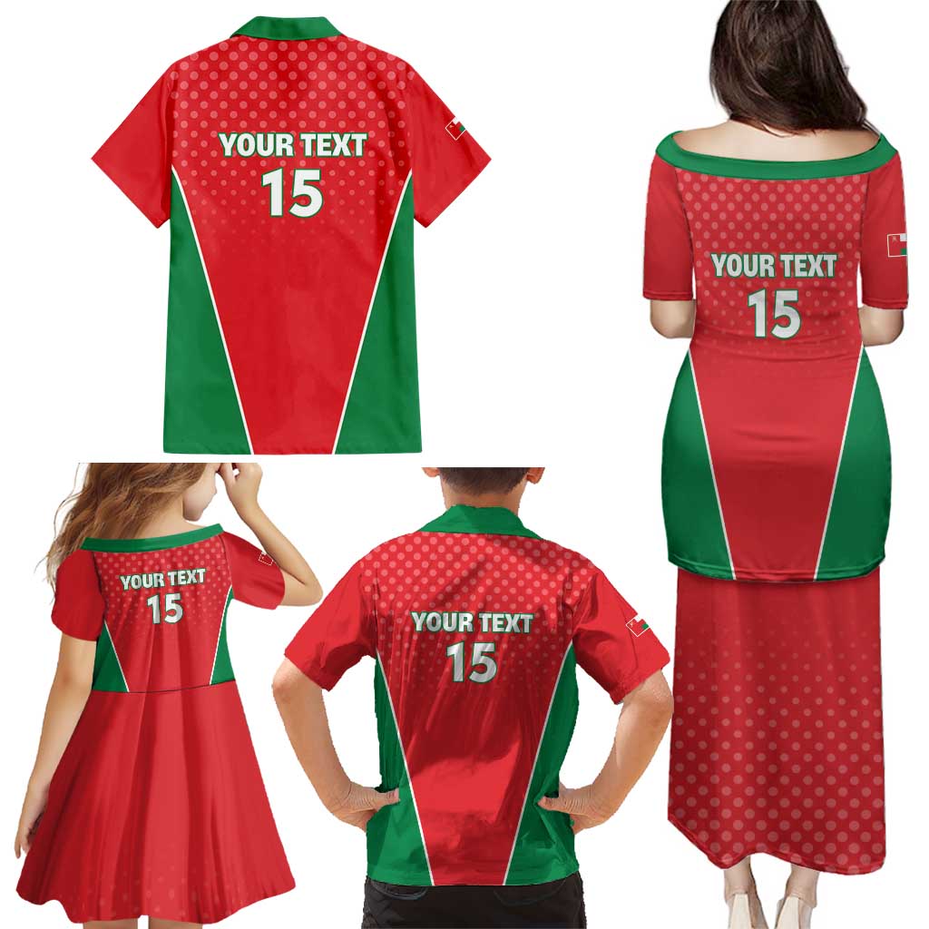 Custom Oman Cricket Family Matching Puletasi and Hawaiian Shirt We Are Champions - Wonder Print Shop