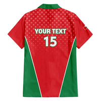 Custom Oman Cricket Family Matching Short Sleeve Bodycon Dress and Hawaiian Shirt We Are Champions - Wonder Print Shop