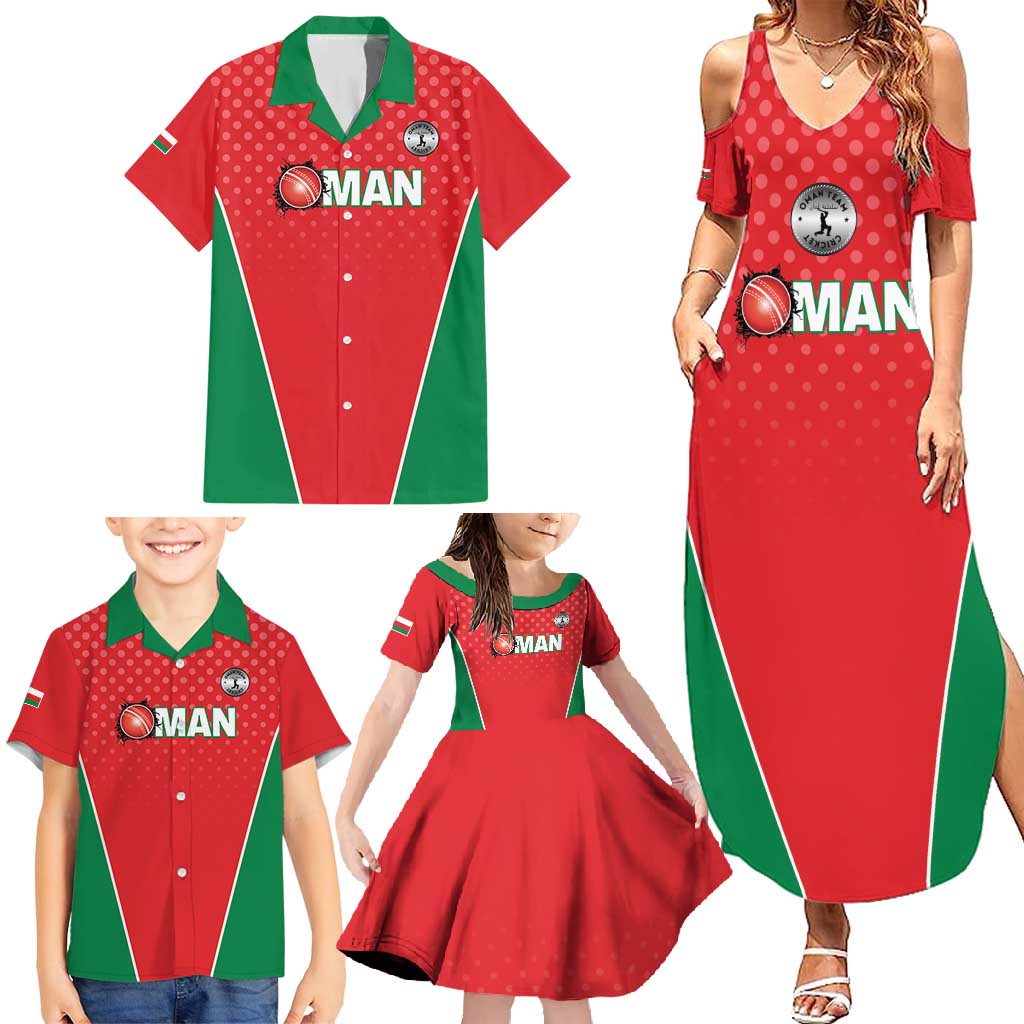 Custom Oman Cricket Family Matching Summer Maxi Dress and Hawaiian Shirt We Are Champions - Wonder Print Shop