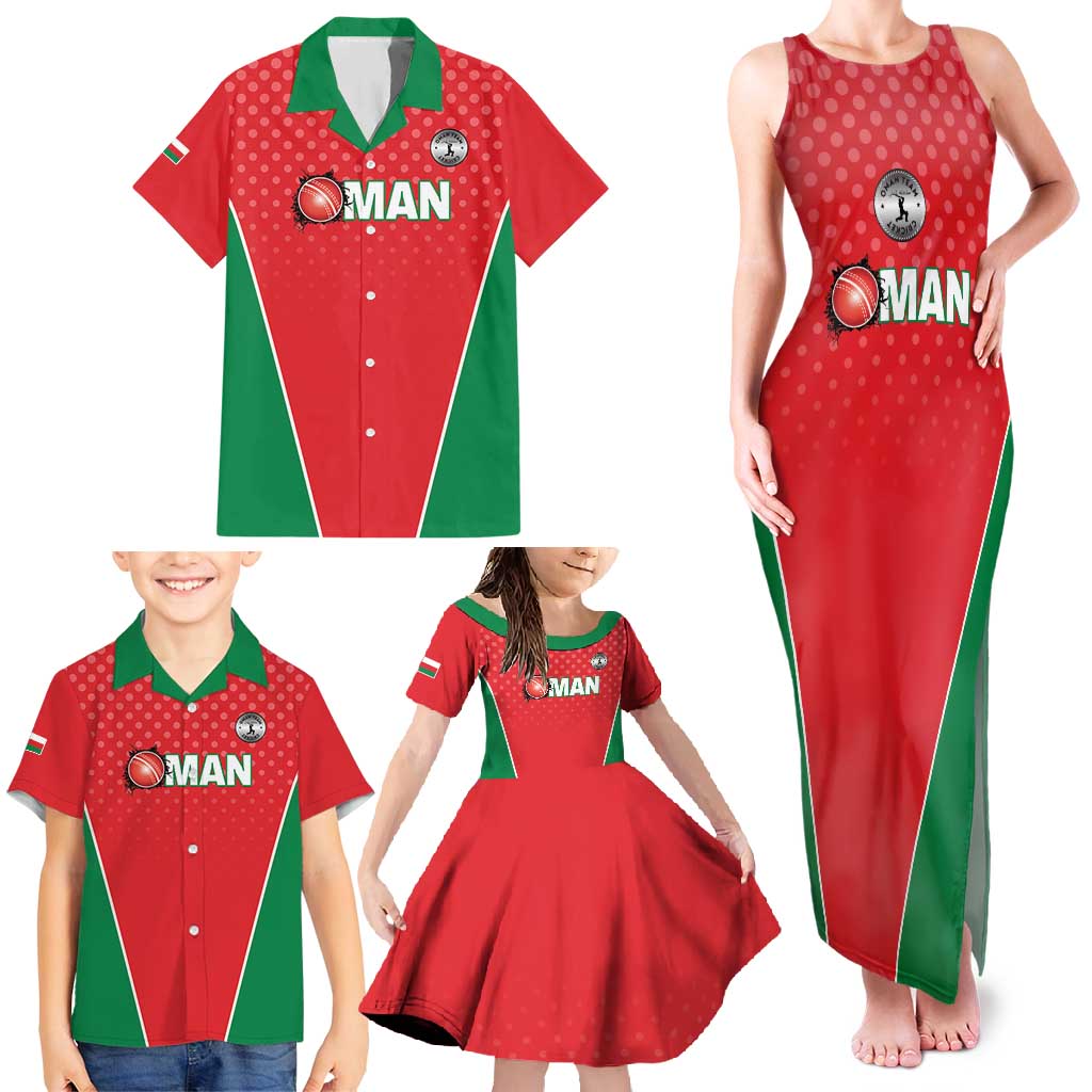 Custom Oman Cricket Family Matching Tank Maxi Dress and Hawaiian Shirt We Are Champions - Wonder Print Shop