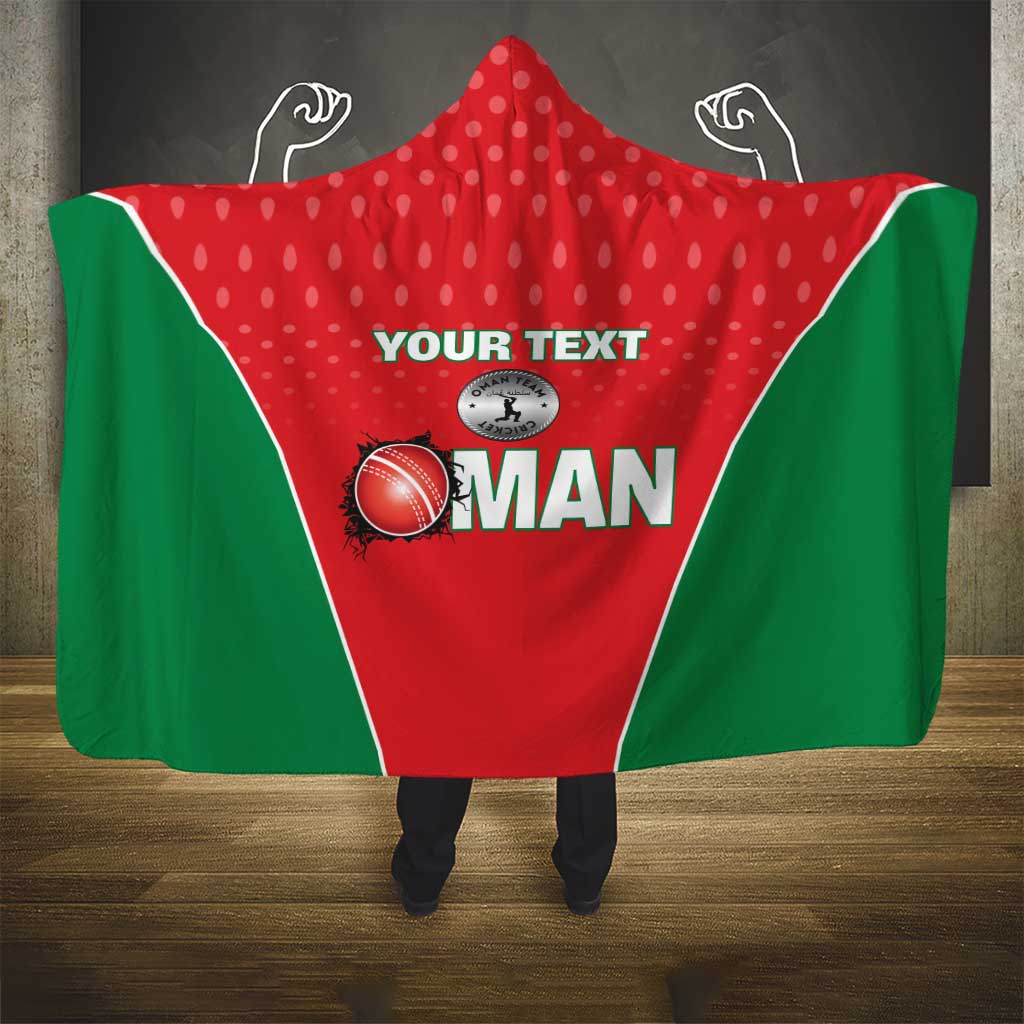 Custom Oman Cricket Hooded Blanket We Are Champions