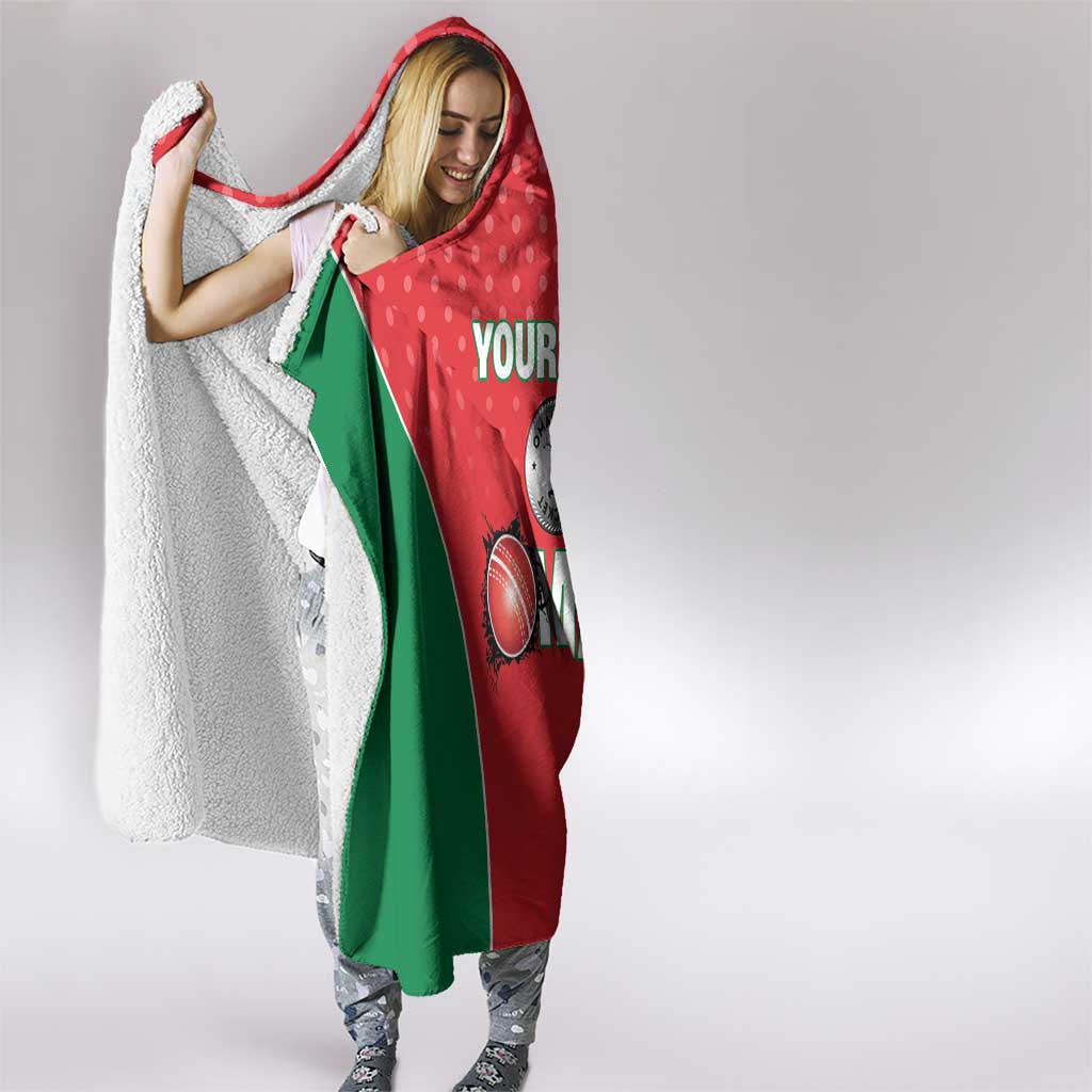 Custom Oman Cricket Hooded Blanket We Are Champions