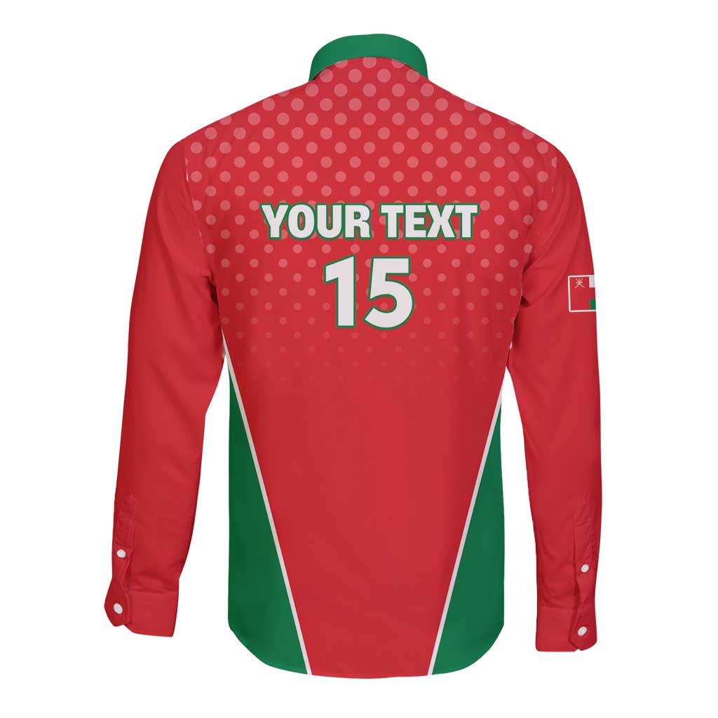 Custom Oman Cricket Long Sleeve Button Shirt We Are Champions - Wonder Print Shop
