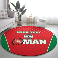 Custom Oman Cricket Round Carpet We Are Champions