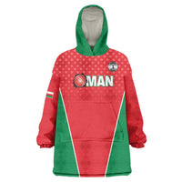 Custom Oman Cricket Wearable Blanket Hoodie We Are Champions - Wonder Print Shop