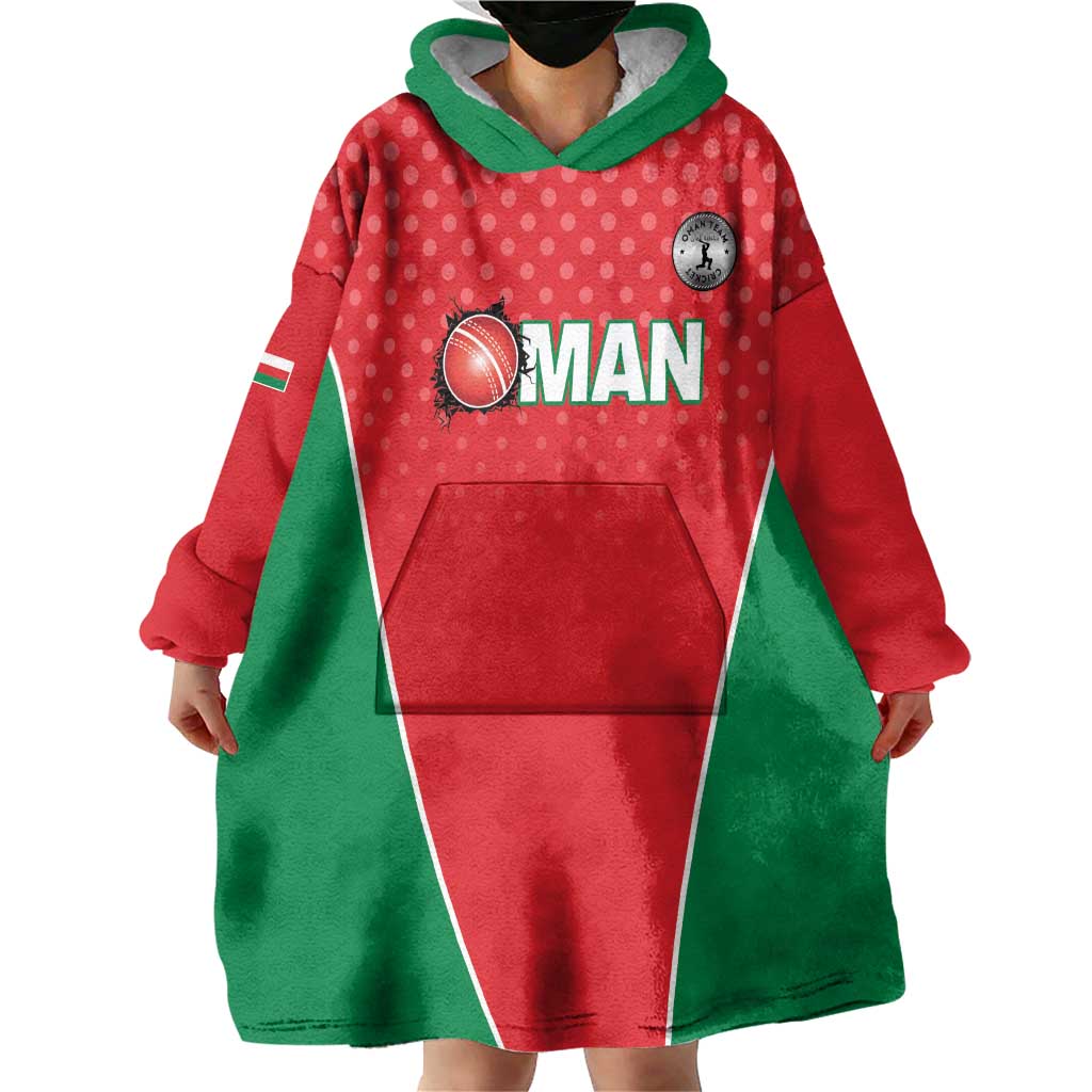 Custom Oman Cricket Wearable Blanket Hoodie We Are Champions - Wonder Print Shop