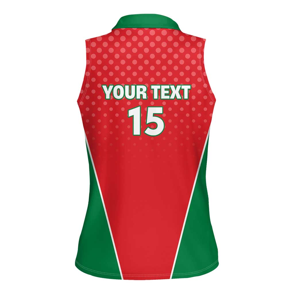 Custom Oman Cricket Women Sleeveless Polo Shirt We Are Champions - Wonder Print Shop