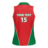 Custom Oman Cricket Women Sleeveless Polo Shirt We Are Champions - Wonder Print Shop