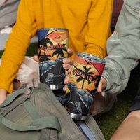 Personalised Seychelles Aldabra Giant Tortoise Tumbler Cup Beach Sunset - Wonder Print Shop