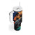 Personalised Seychelles Aldabra Giant Tortoise Tumbler With Handle Beach Sunset - Wonder Print Shop