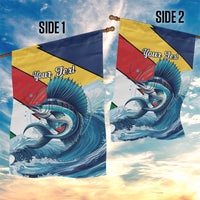 Personalised Seychelles Sailfish Garden Flag With Coat Of Arms - Wonder Print Shop