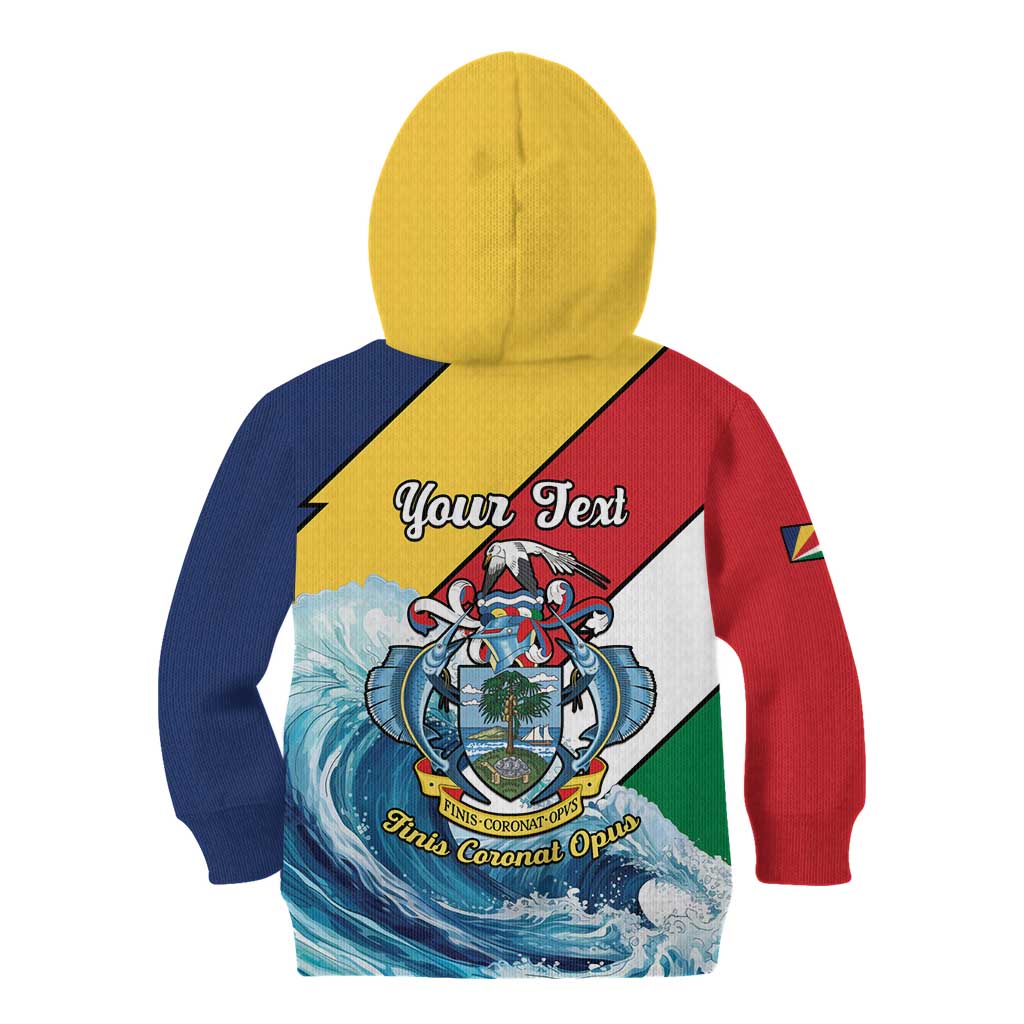 Personalised Seychelles Sailfish Kid Hoodie With Coat Of Arms - Wonder Print Shop