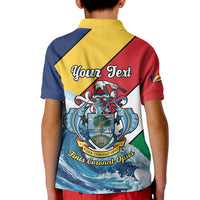 Personalised Seychelles Sailfish Kid Polo Shirt With Coat Of Arms - Wonder Print Shop