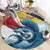 Personalised Seychelle Sailfish Round Carpet With Coat Of Arms