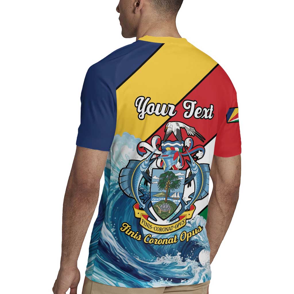 Personalised Seychelles Sailfish Rugby Jersey With Coat Of Arms - Wonder Print Shop