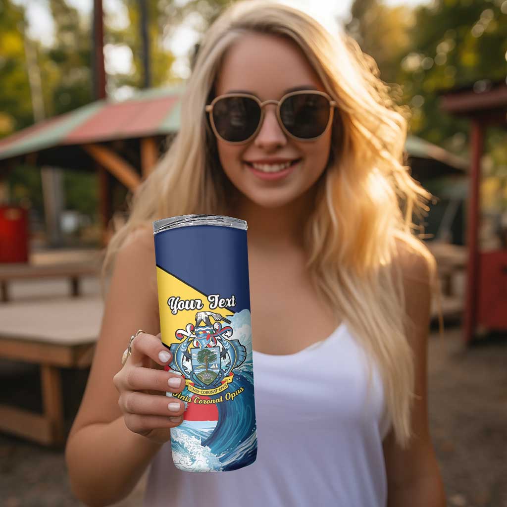 Personalised Seychelles Sailfish Skinny Tumbler With Coat Of Arms - Wonder Print Shop