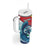 Personalised Seychelles Sailfish Tumbler With Handle With Coat Of Arms - Wonder Print Shop