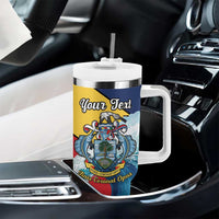 Personalised Seychelles Sailfish Tumbler With Handle With Coat Of Arms - Wonder Print Shop