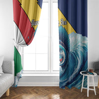 Personalised Seychelles Sailfish Window Curtain With Coat Of Arms - Wonder Print Shop