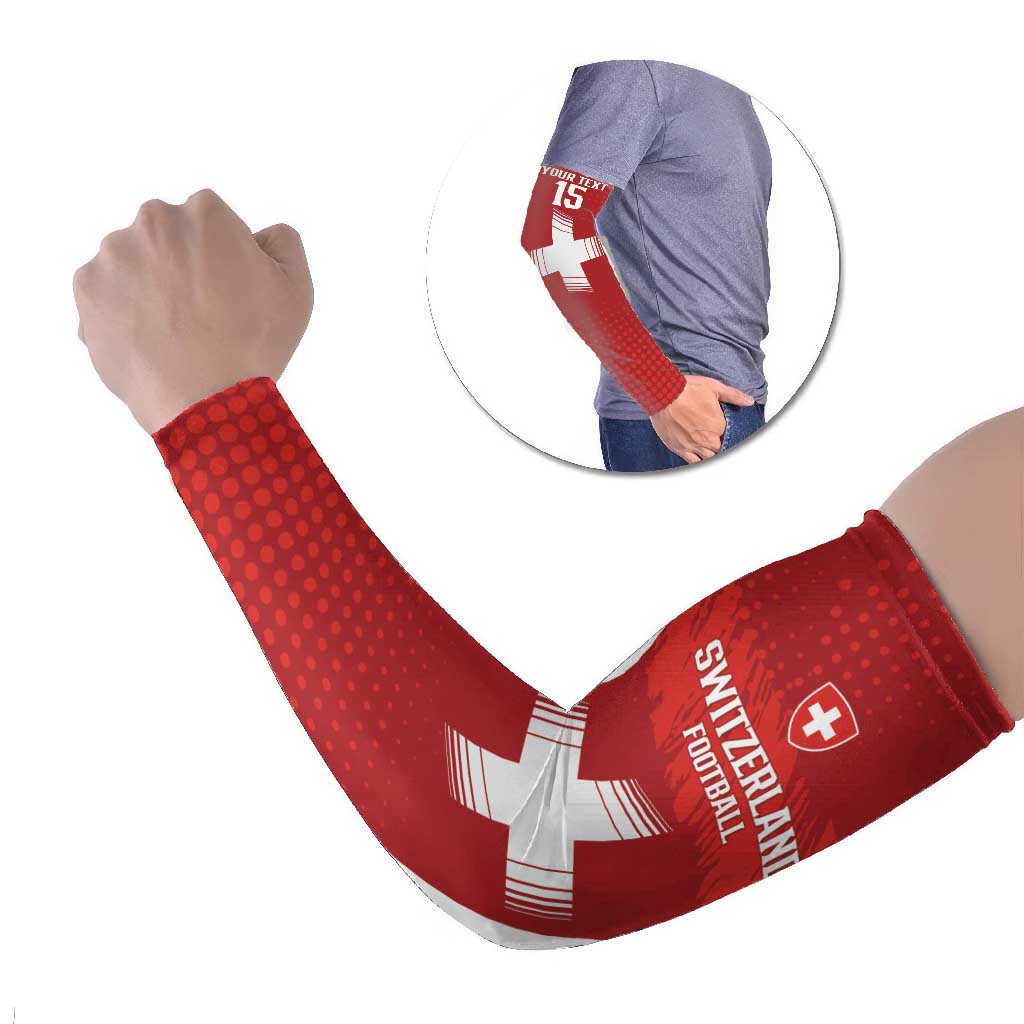 Custom Switzerland Football 2026 Arm Sleeves Hopp Schwiiz - Wonder Print Shop