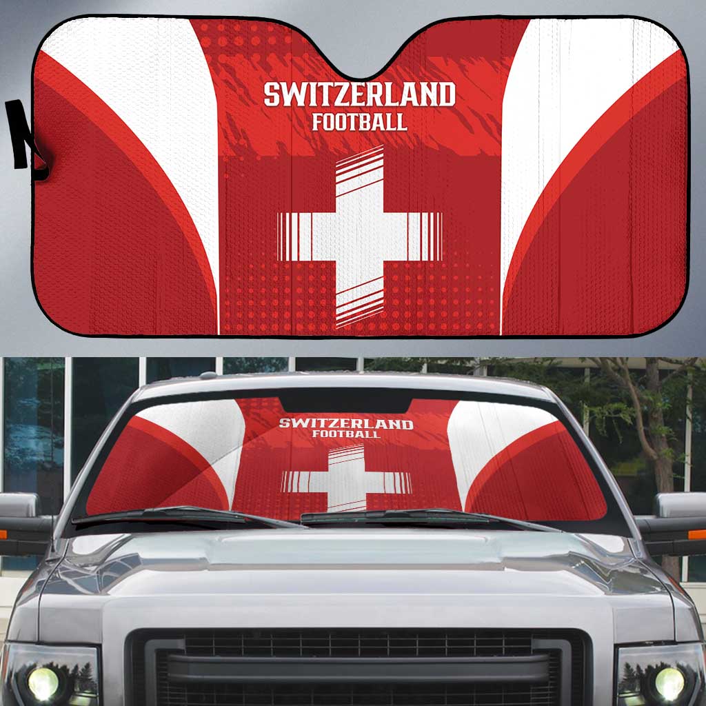 Switzerland Football 2026 Auto Sun Shade Hopp Schwiiz - Wonder Print Shop