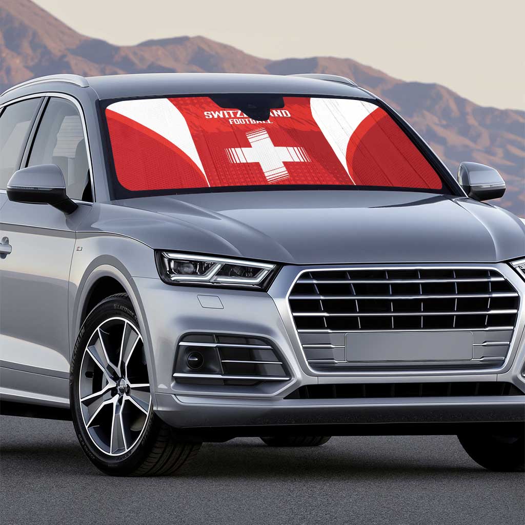 Switzerland Football 2026 Auto Sun Shade Hopp Schwiiz - Wonder Print Shop