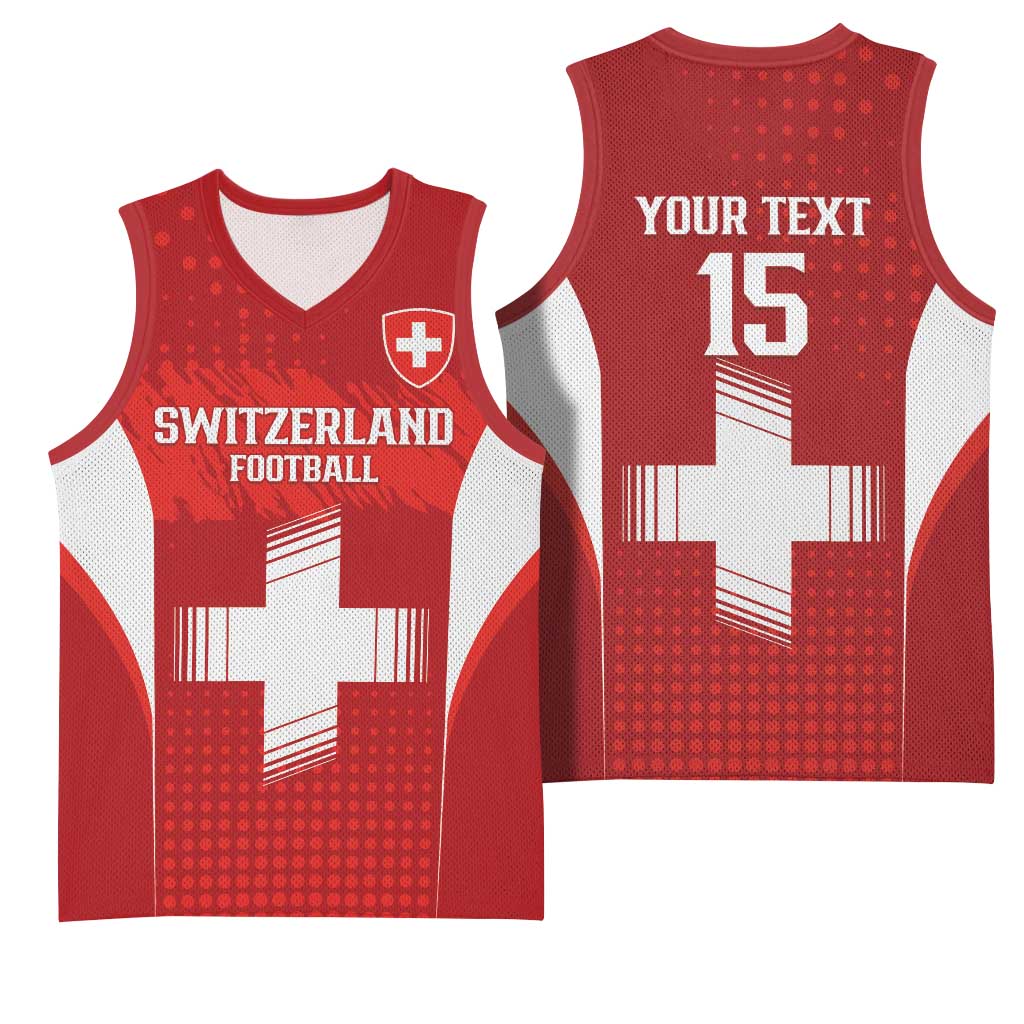 Custom Switzerland Football 2026 Basketball Jersey Hopp Schwiiz - Wonder Print Shop