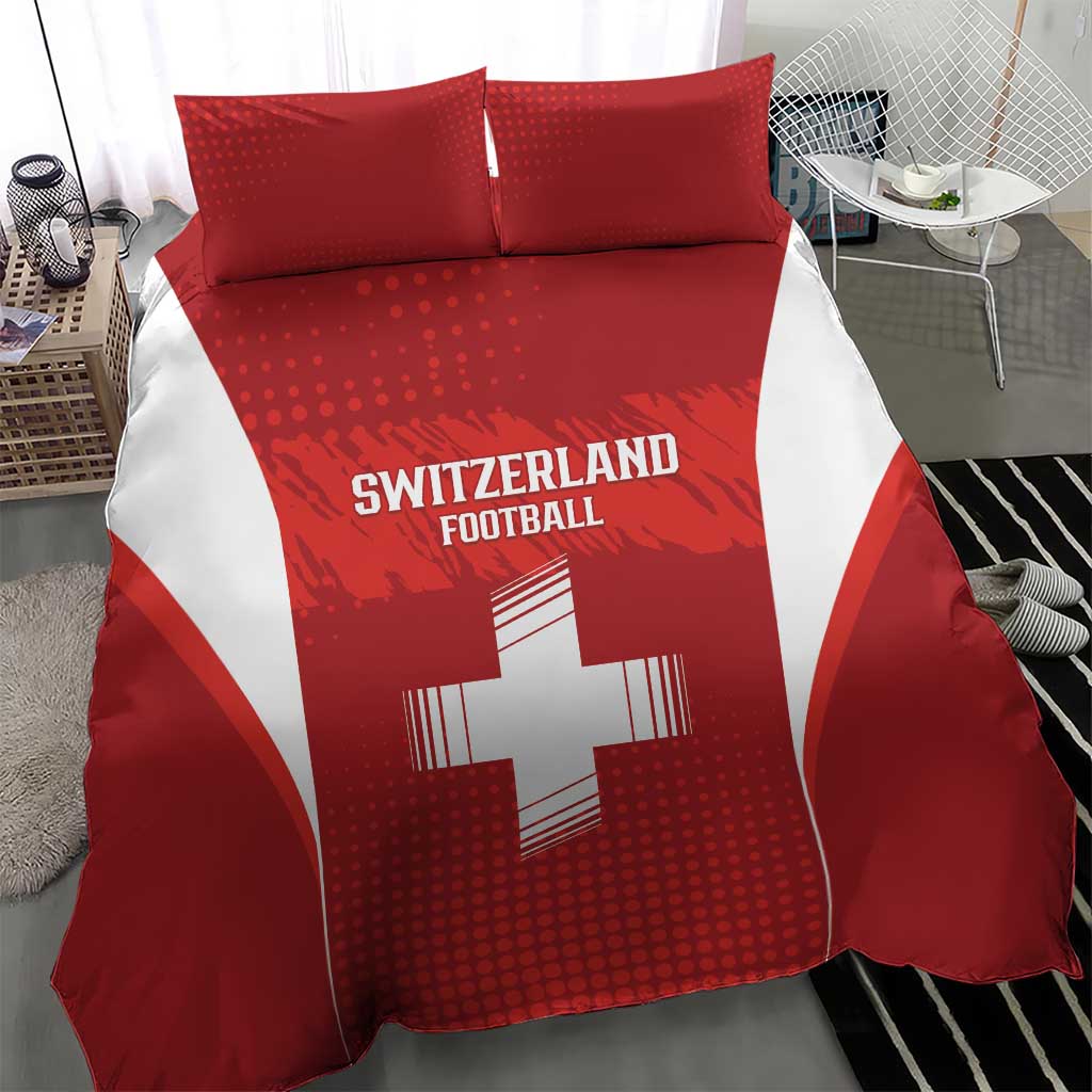 Switzerland Football 2026 Bedding Set Hopp Schwiiz - Wonder Print Shop