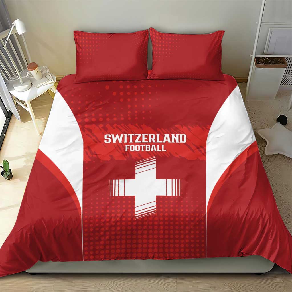 Switzerland Football 2026 Bedding Set Hopp Schwiiz - Wonder Print Shop
