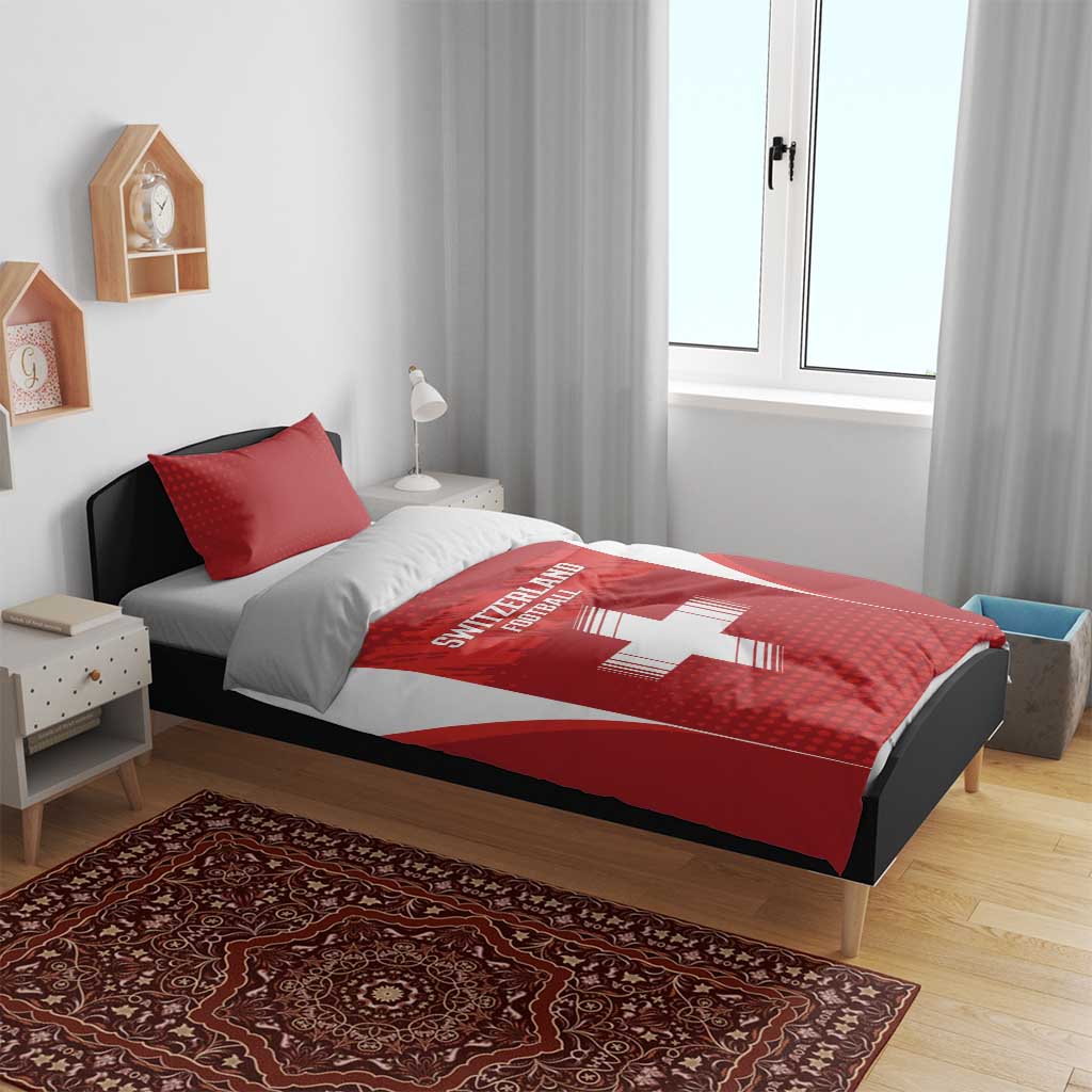 Switzerland Football 2026 Bedding Set Hopp Schwiiz - Wonder Print Shop