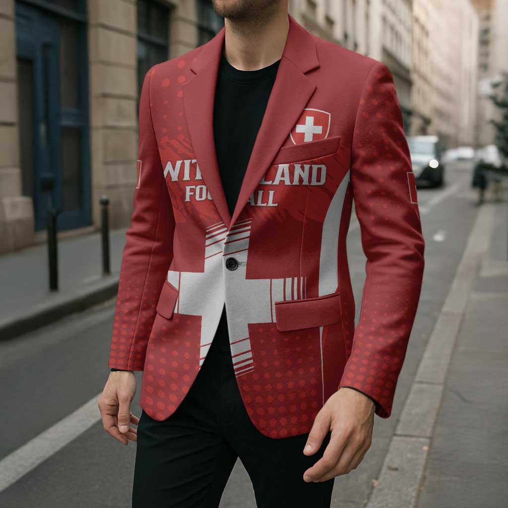 Custom Switzerland Football 2026 Blazer Hopp Schwiiz - Wonder Print Shop