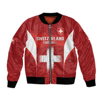 Custom Switzerland Football 2026 Bomber Jacket Hopp Schwiiz - Wonder Print Shop