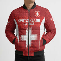 Custom Switzerland Football 2026 Bomber Puffer Jacket Hopp Schwiiz - Wonder Print Shop