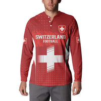 Custom Switzerland Football 2026 Button Sweatshirt Hopp Schwiiz - Wonder Print Shop