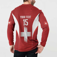 Custom Switzerland Football 2026 Button Sweatshirt Hopp Schwiiz - Wonder Print Shop
