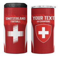 Custom Switzerland Football 2026 4 in 1 Can Cooler Tumbler Hopp Schwiiz - Wonder Print Shop