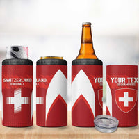 Custom Switzerland Football 2026 4 in 1 Can Cooler Tumbler Hopp Schwiiz - Wonder Print Shop
