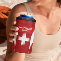 Custom Switzerland Football 2026 4 in 1 Can Cooler Tumbler Hopp Schwiiz - Wonder Print Shop