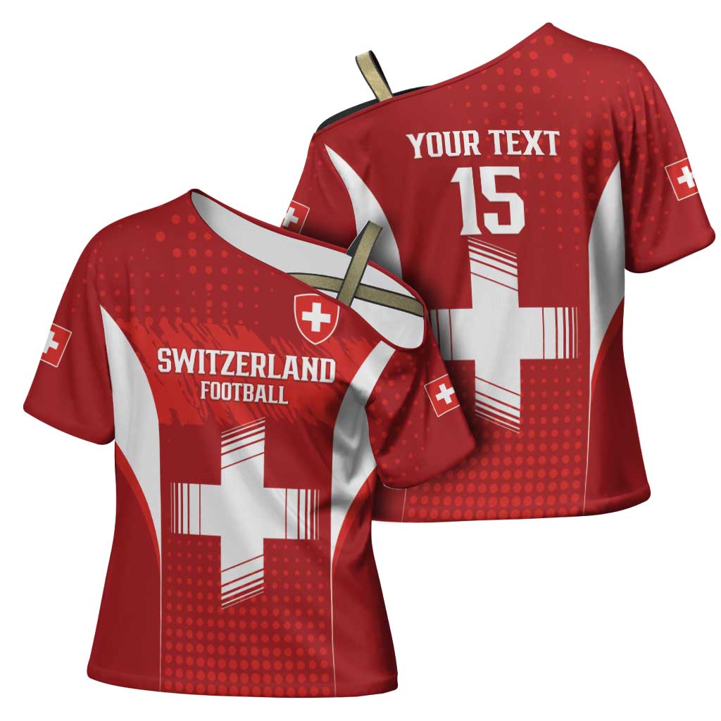 Custom Switzerland Football 2026 Cross Shoulder Shirt Hopp Schwiiz - Wonder Print Shop