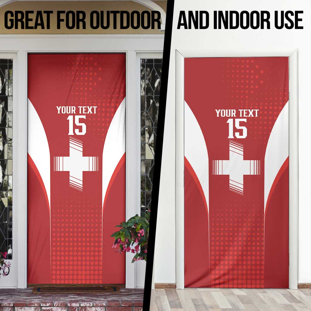 Custom Switzerland Football 2026 Door Cover Hopp Schwiiz - Wonder Print Shop