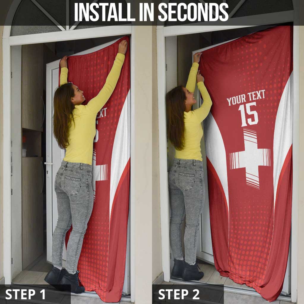 Custom Switzerland Football 2026 Door Cover Hopp Schwiiz - Wonder Print Shop