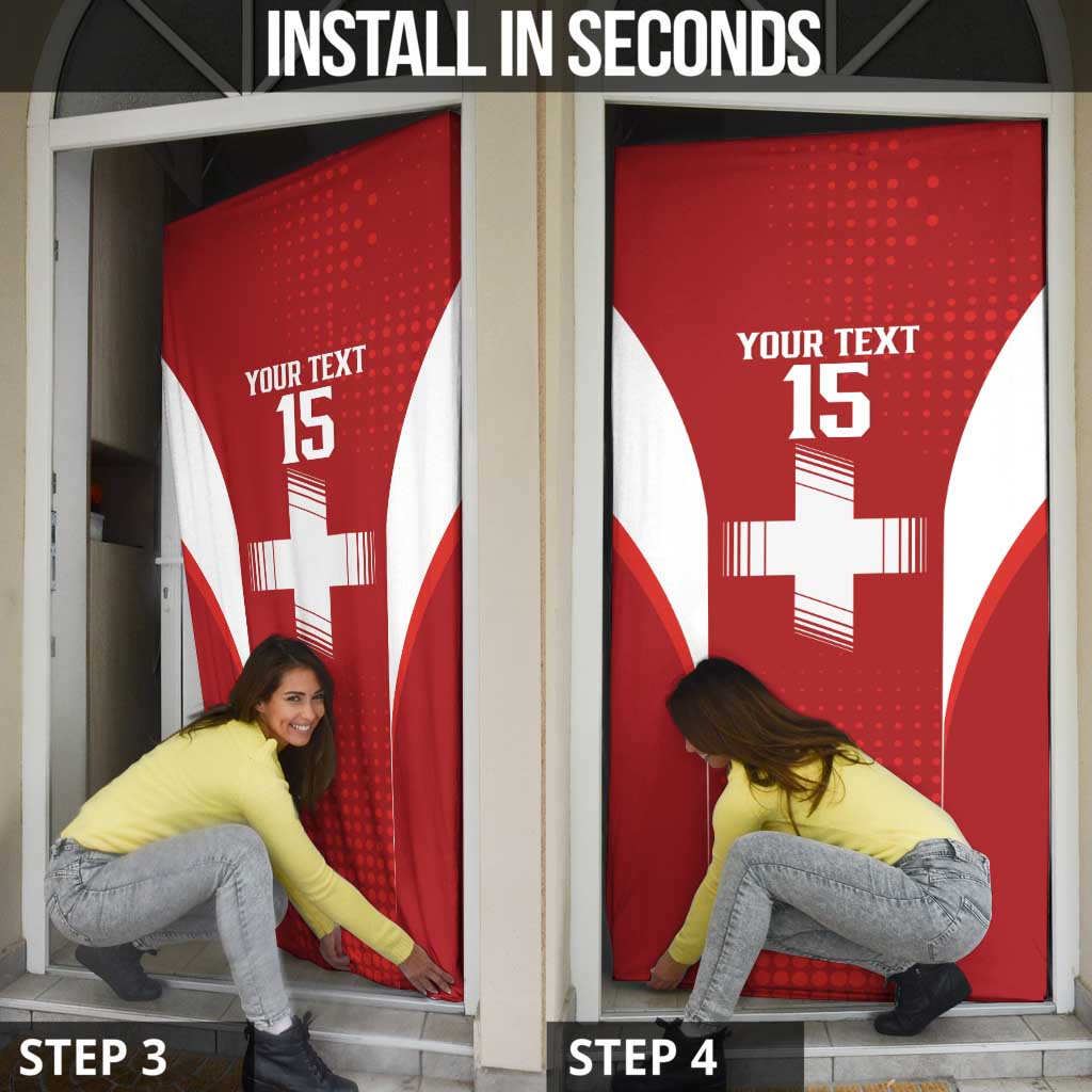 Custom Switzerland Football 2026 Door Cover Hopp Schwiiz - Wonder Print Shop