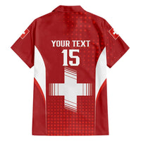 Custom Switzerland Football 2026 Family Matching Long Sleeve Bodycon Dress and Hawaiian Shirt Hopp Schwiiz - Wonder Print Shop