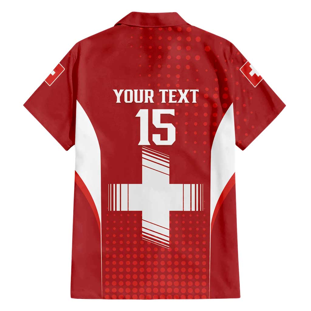 Custom Switzerland Football 2026 Family Matching Puletasi and Hawaiian Shirt Hopp Schwiiz - Wonder Print Shop