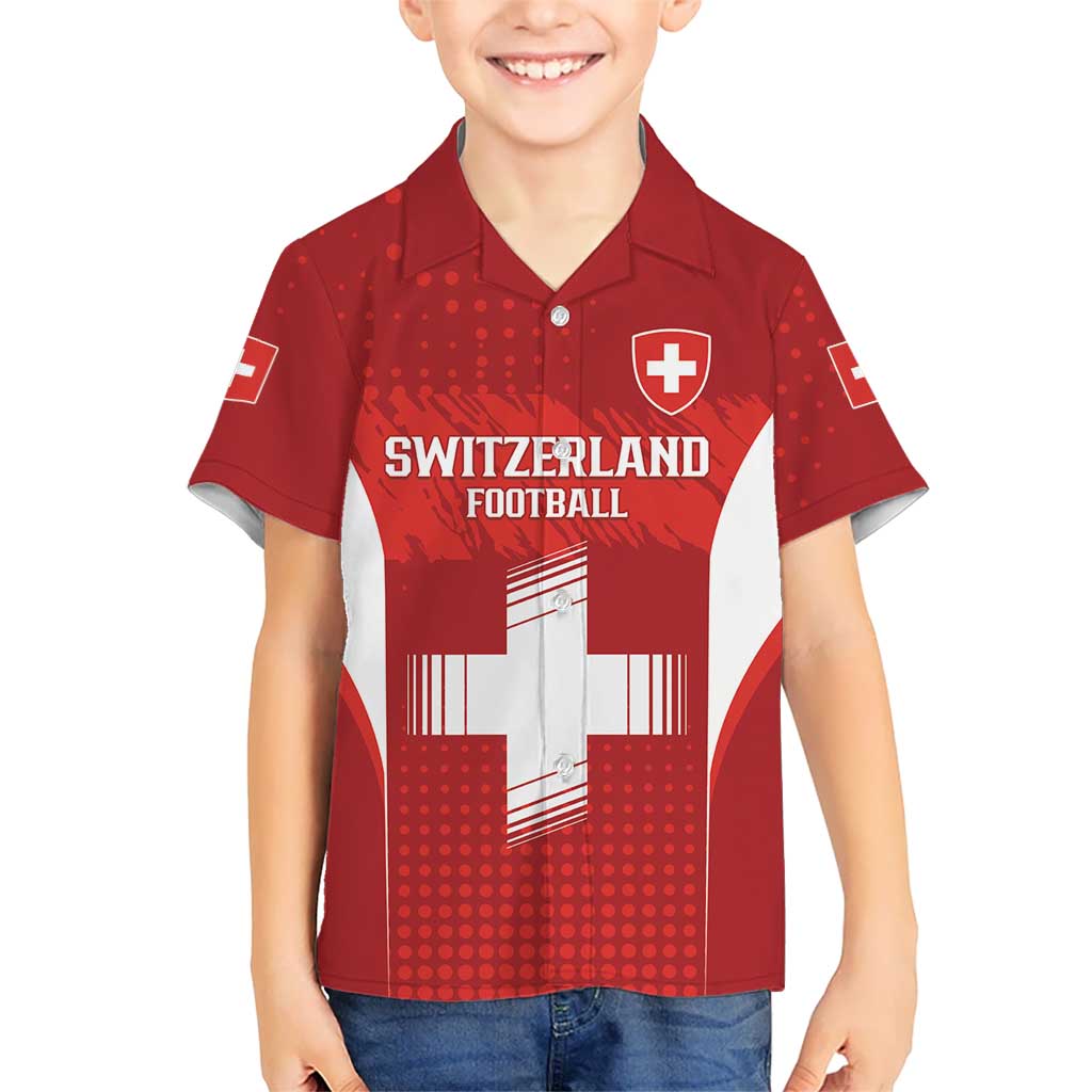 Custom Switzerland Football 2026 Family Matching Tank Maxi Dress and Hawaiian Shirt Hopp Schwiiz - Wonder Print Shop