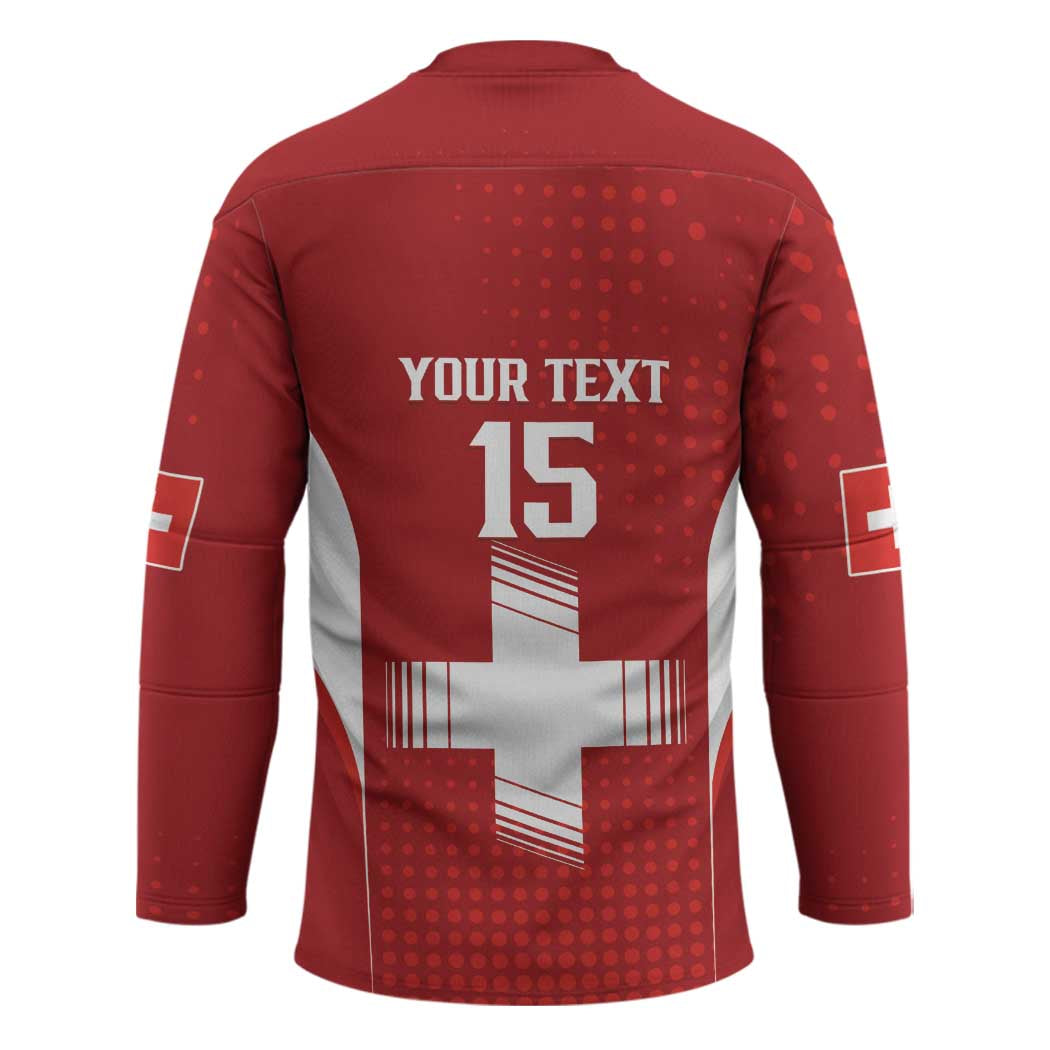 Custom Switzerland Football 2026 Hockey Jersey Hopp Schwiiz - Wonder Print Shop