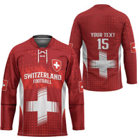 Custom Switzerland Football 2026 Hockey Jersey Hopp Schwiiz - Wonder Print Shop
