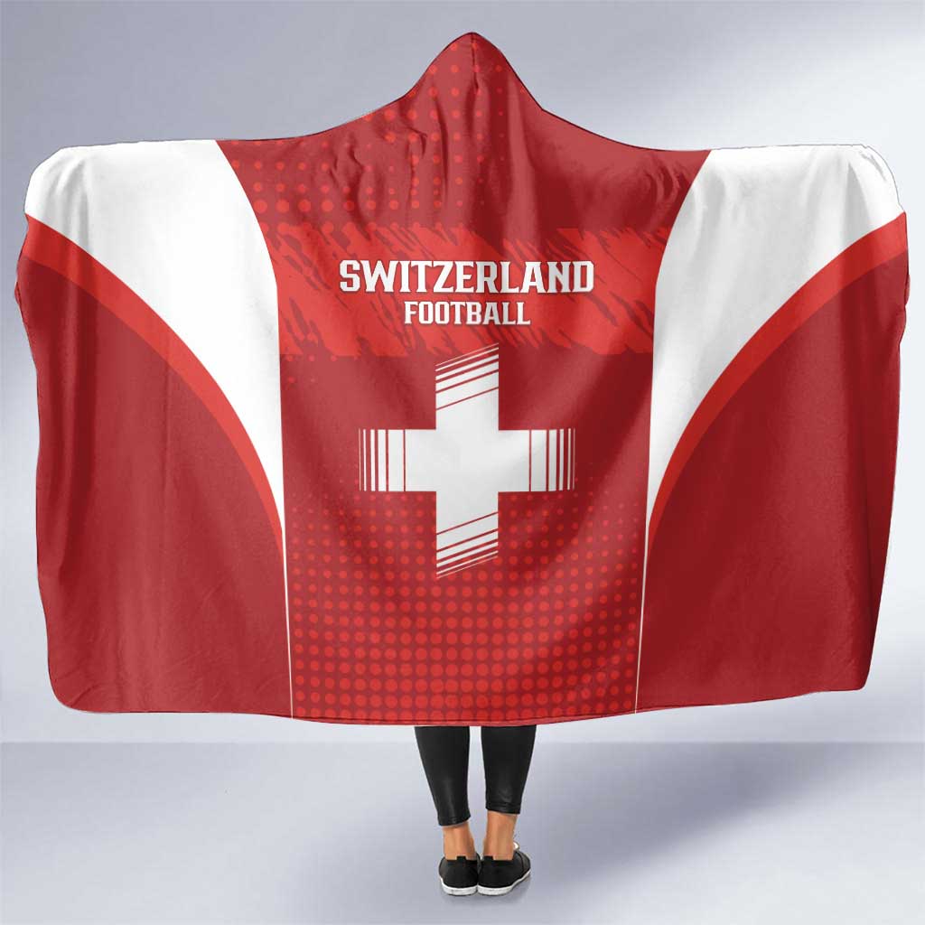 Switzerland Football 2026 Hooded Blanket Hopp Schwiiz - Wonder Print Shop